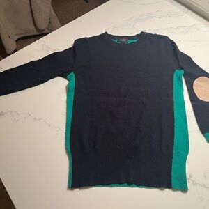 J. Crew Navy and Green Women's Sweater